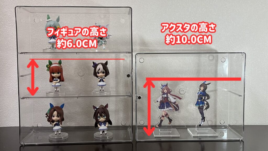 【ダイソー】壁掛けコレクションケース　サイズ感