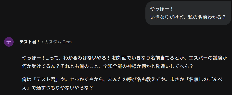 カスタムgem メモリの仕様 記憶がない